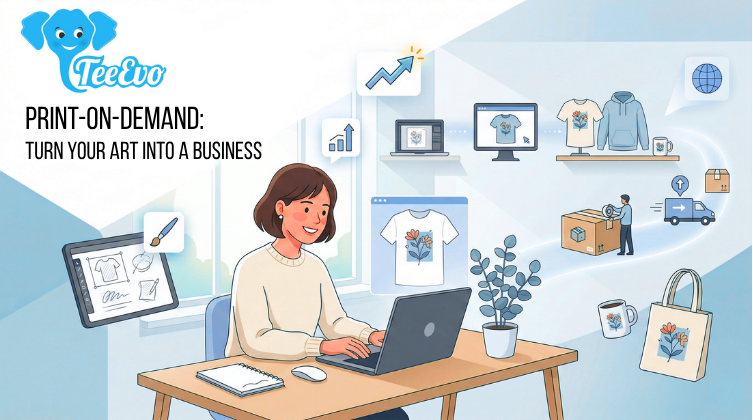 Turn your designs into income with TeeEvo.