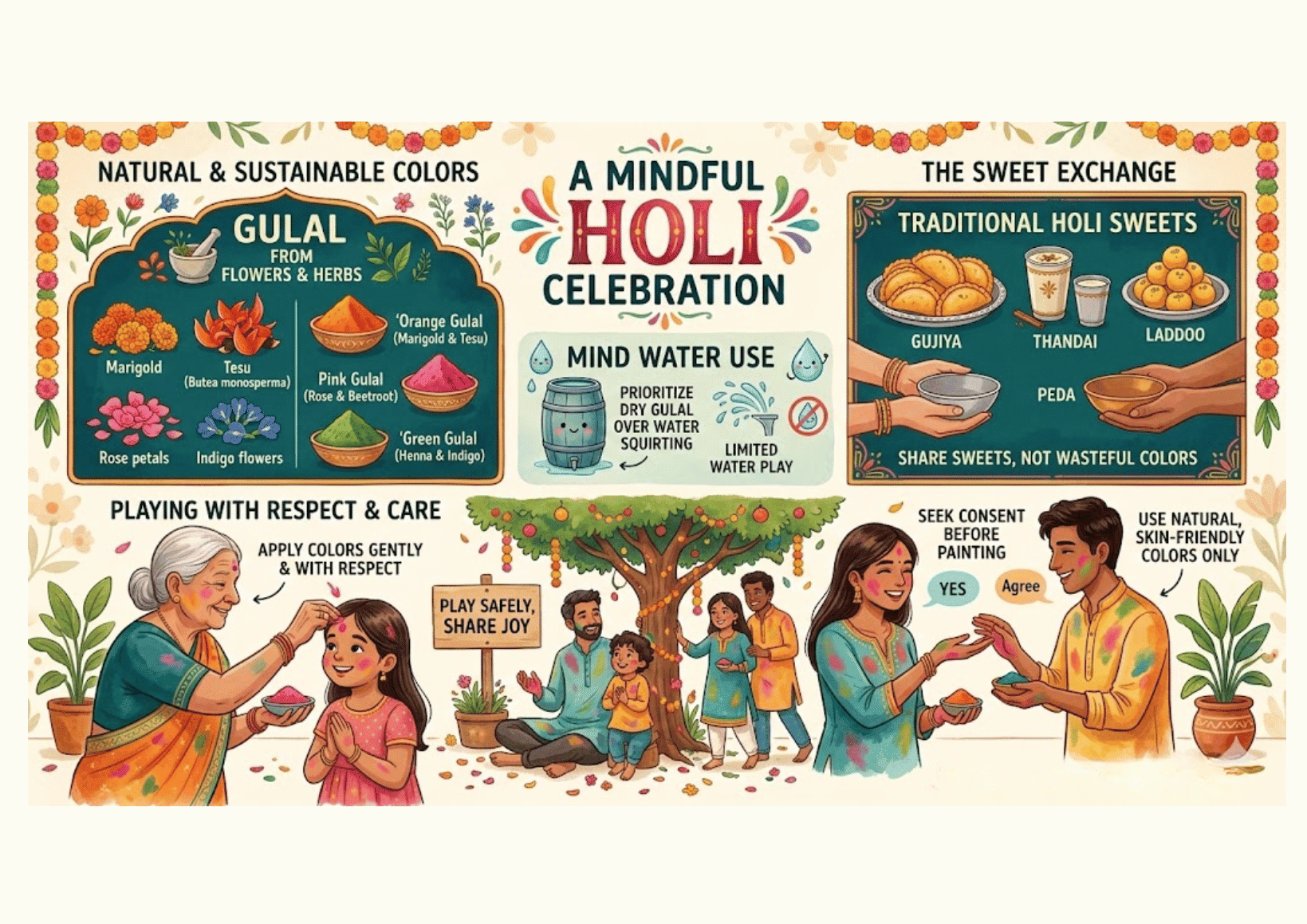 Eco-Friendly Holi 2025: Celebrate With Joy, Not Waste | Greener Living