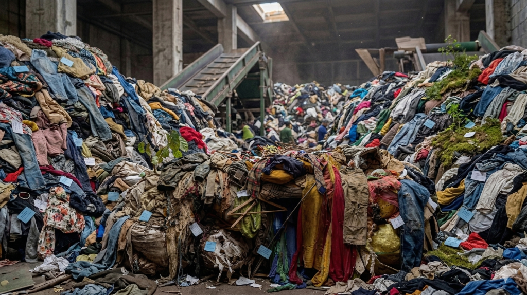 mixed fabric non recyclable stock