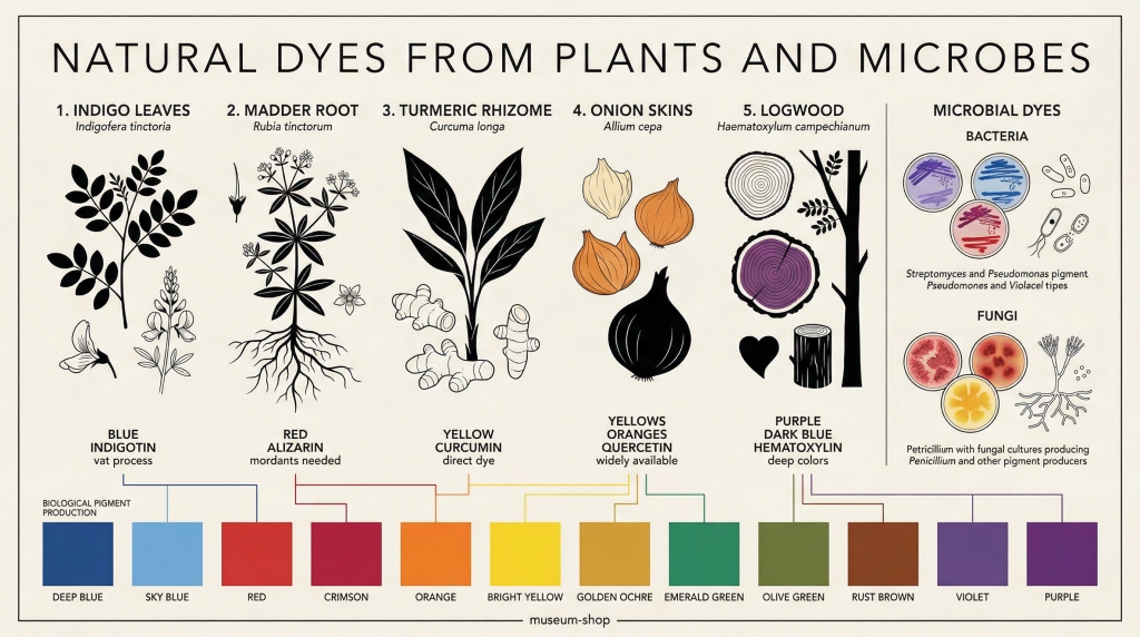Plant dyes and microbial dyes